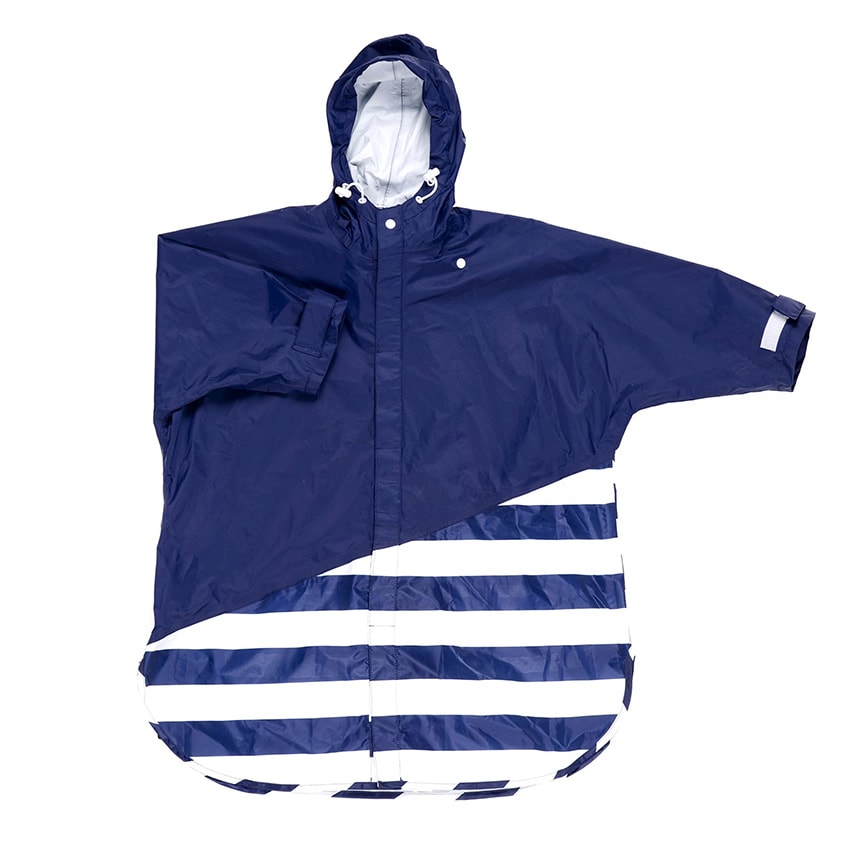 PORD Rainwear Kids110 Navy x Navy Border