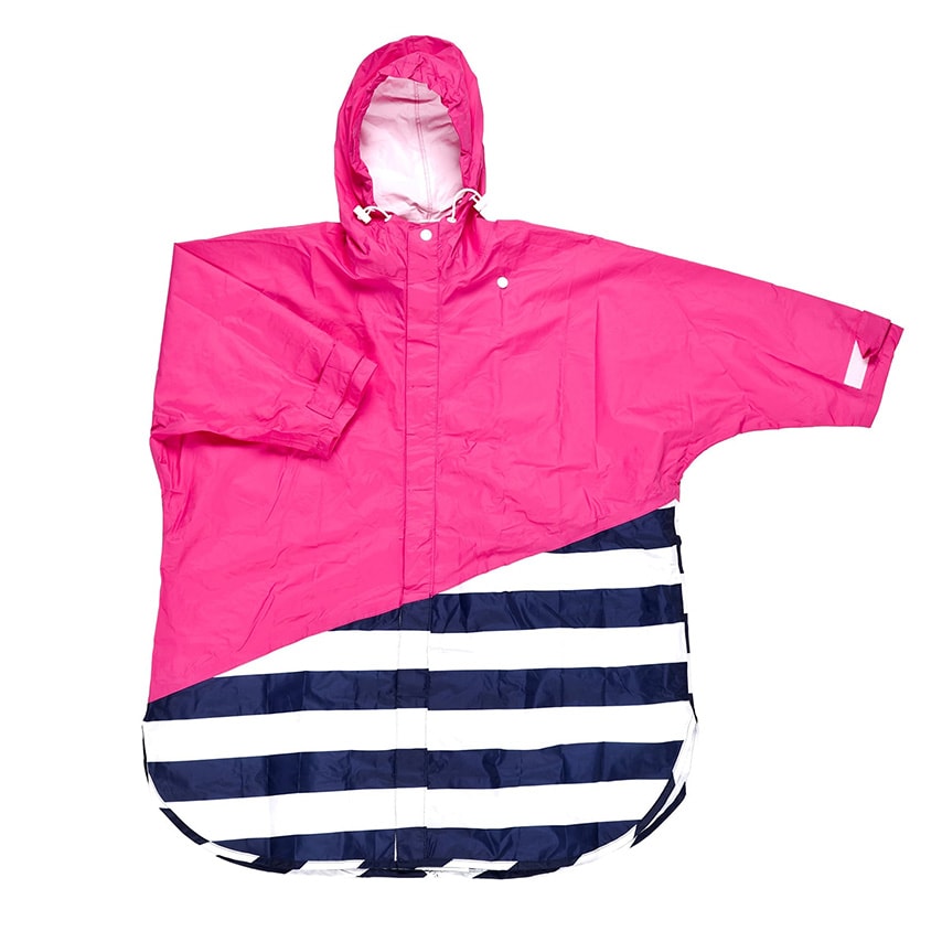 PORD Rainwear Kids 110 Pink x Navy Border