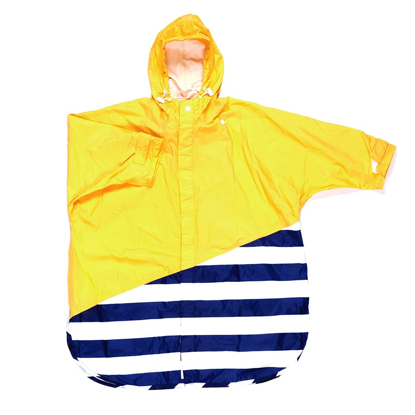 PORD Rainwear Kids110 Yellow x Navy Border