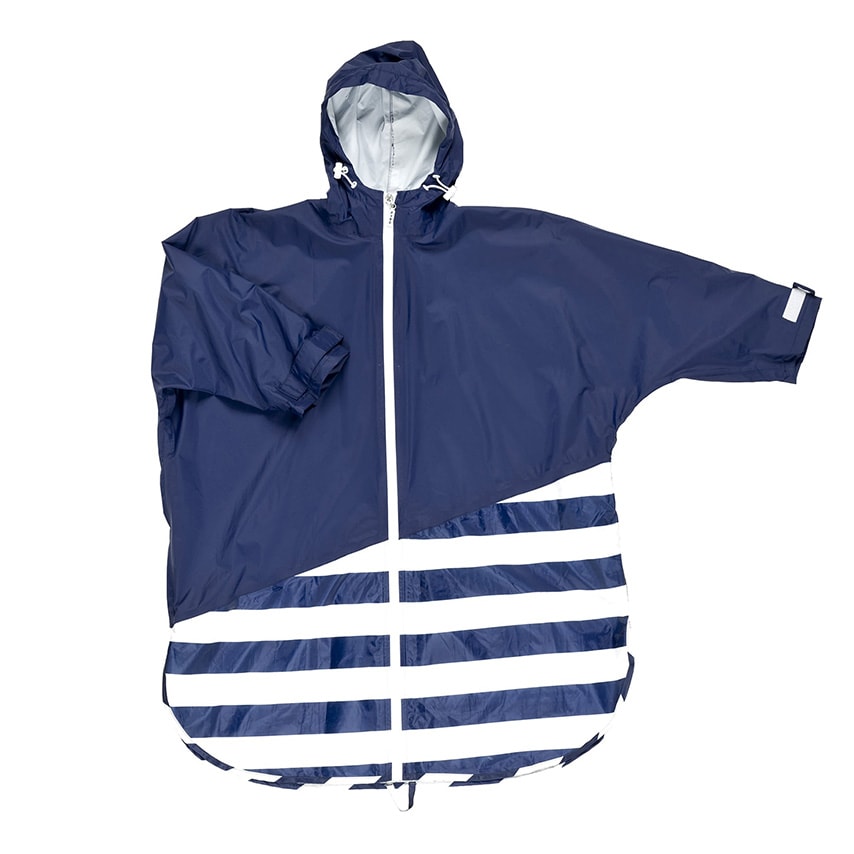 PORD Rainwear Kids130 Navy x Navy Border