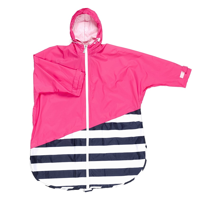 PORD Rainwear Kids 130 Pink x Navy Border
