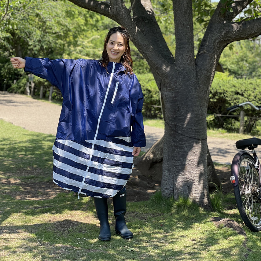 PORD Rainwear Ladies navy x Navy Border