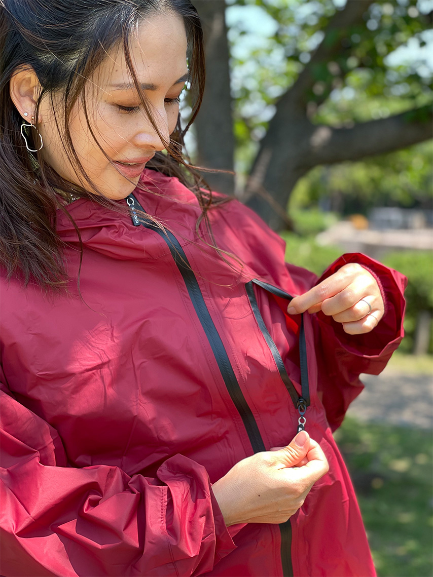 PORD Rainwear Ladies Maroon x Coyote