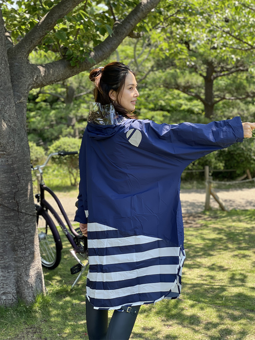 PORD Rainwear Ladies Navy x Navy Border