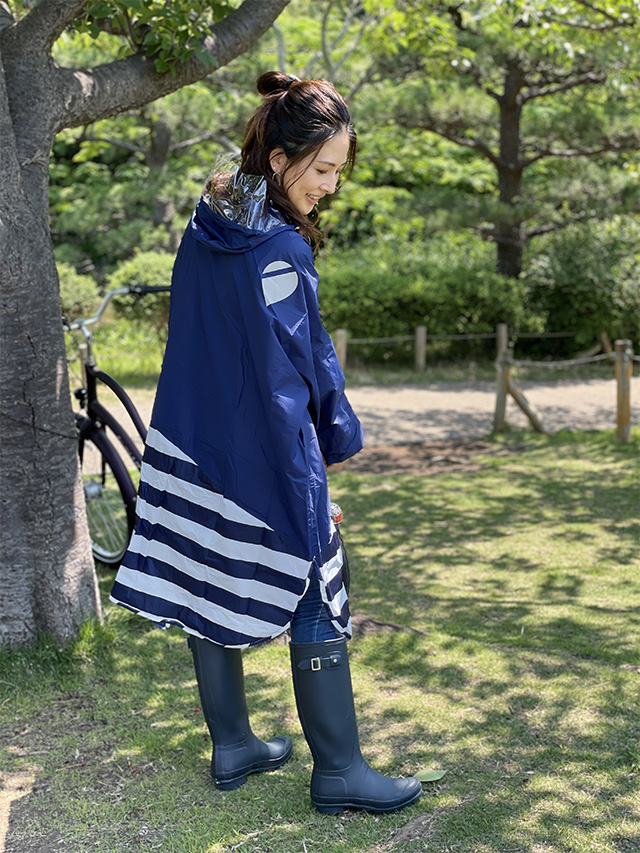 PORD Rainwear Ladies Navy x Navy Border