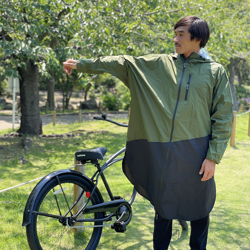 PORD Rainwear Mens Army Green x Black